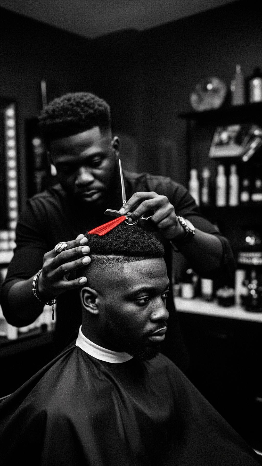 97 Swizz Trimzz barber at work